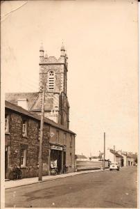 Church and Susan McCarron's shop. Date circa 1960 Courtesy Peter Coffey